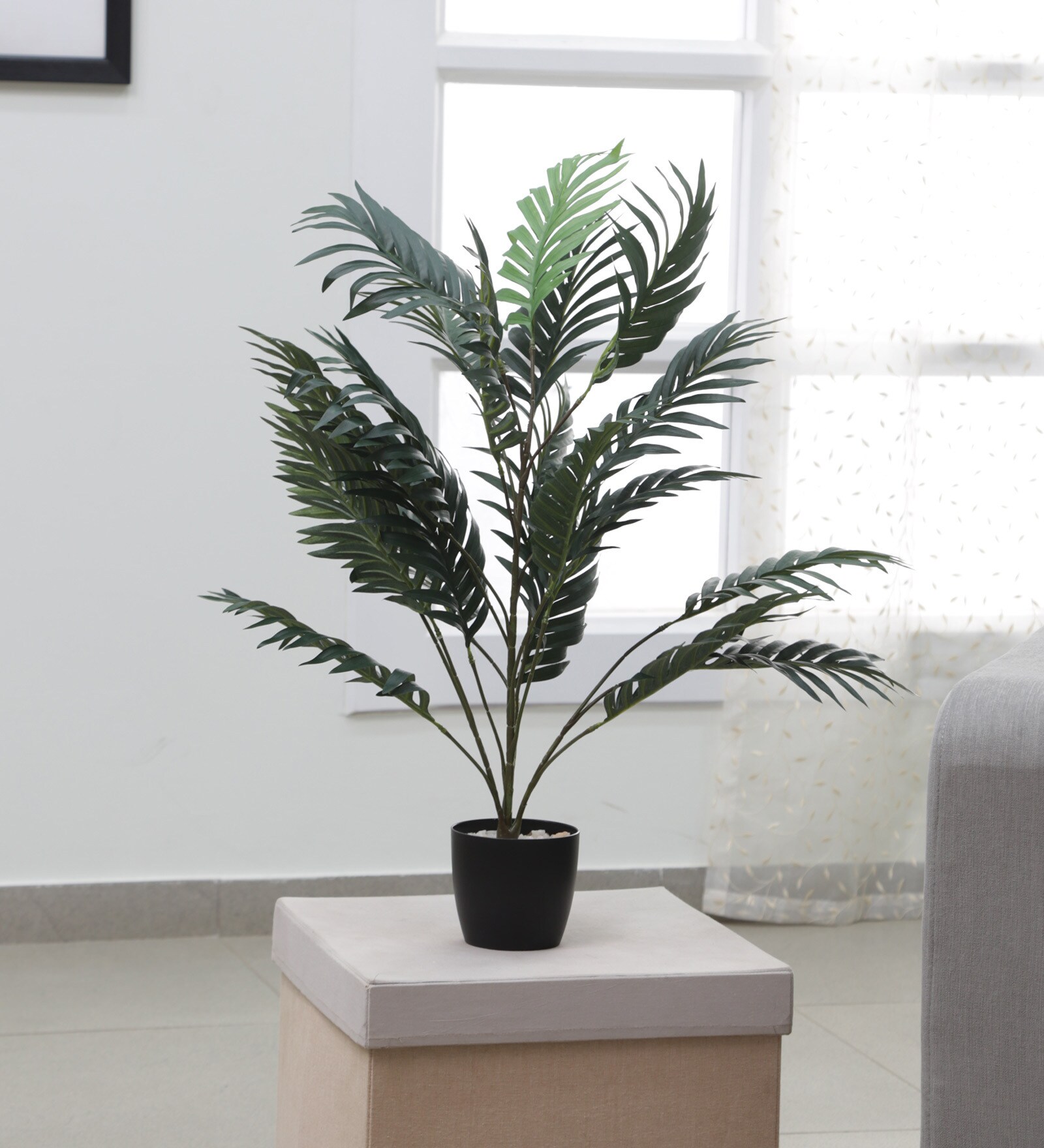 Polyester Areca Palm Artificial Plant With Pot