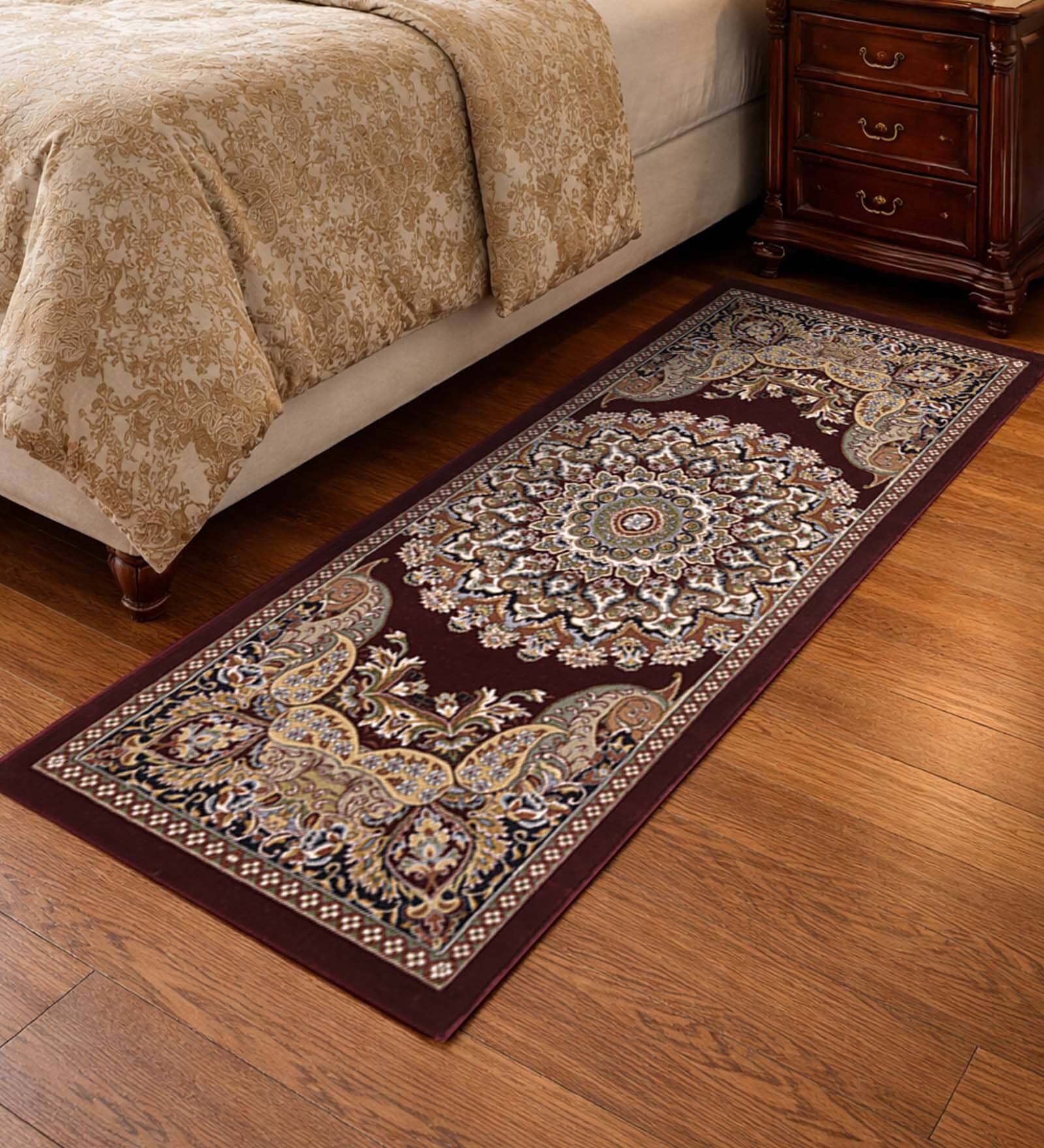 Red Polypropylene Antistatic 2 X 5 Feet Runner With Cotton Backing