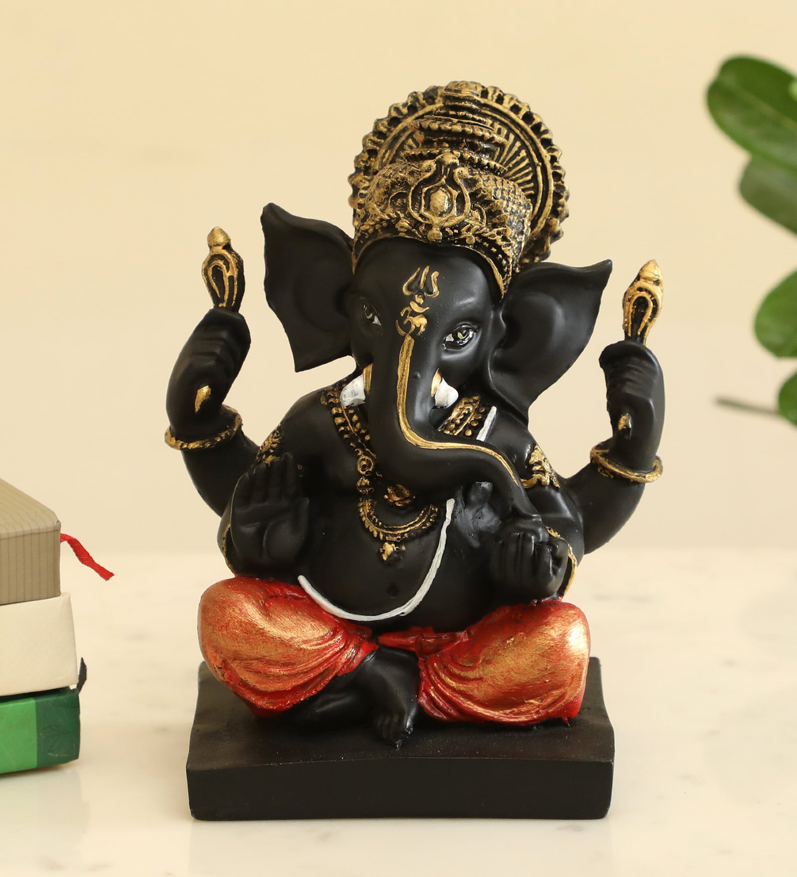 Polyresin Black Bhupati Ganesha