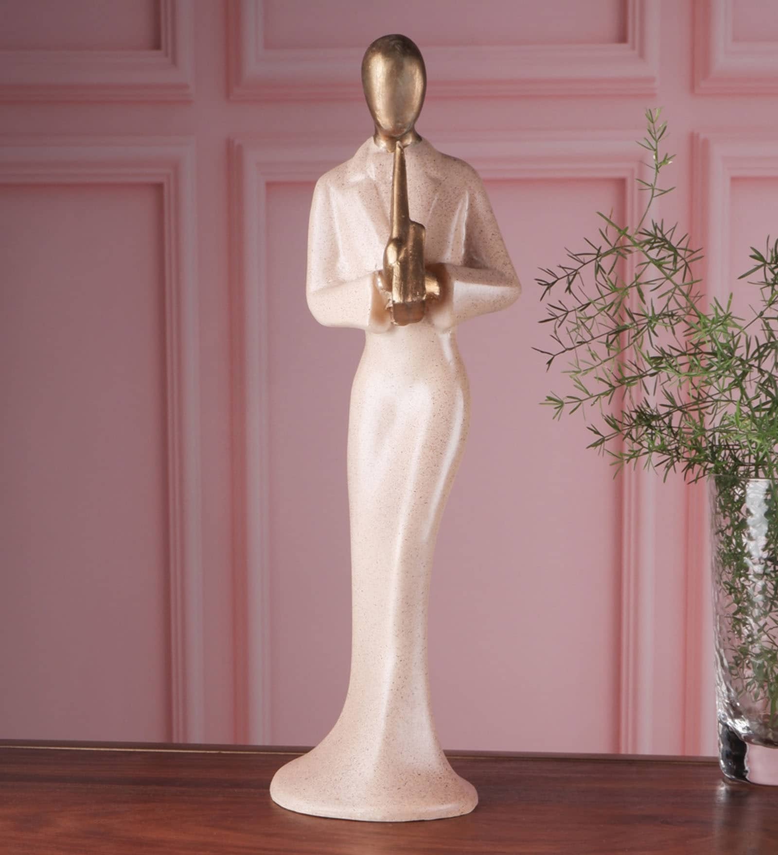 Buy Polyresin Musician Gold And White Figurine at 38 OFF by The White