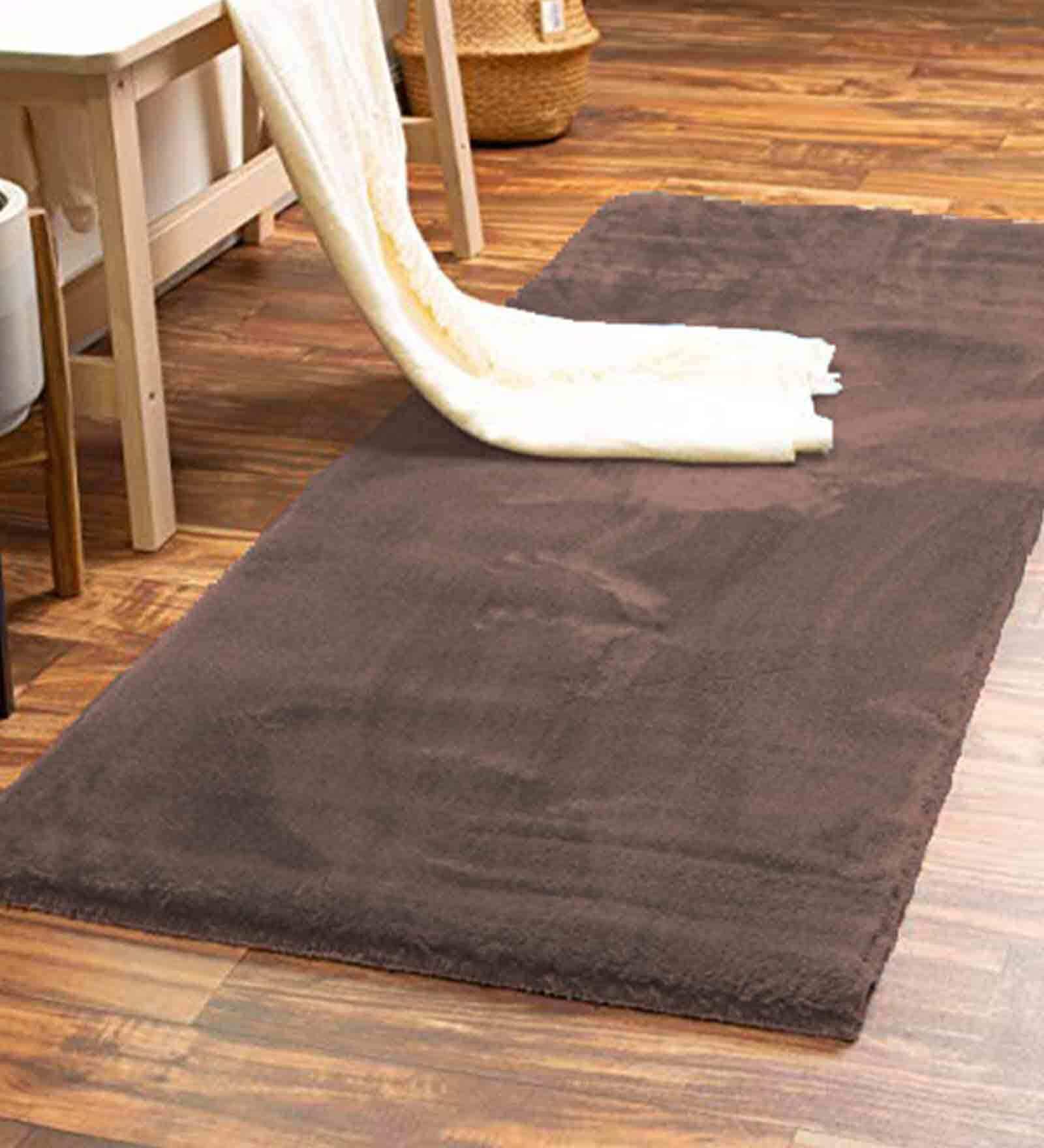 Grey Polyester 60 x 24 Inches Machine Made Floor Runner