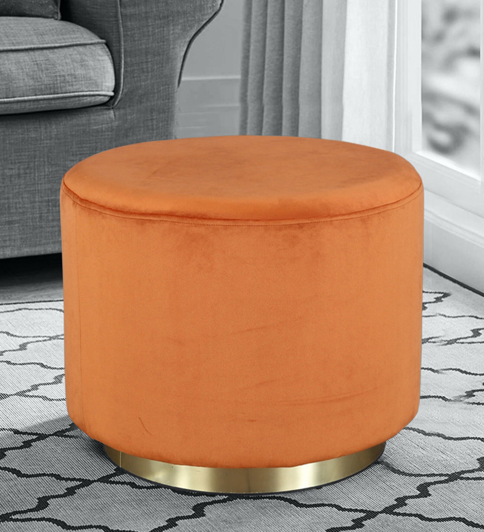 Popcorn Seating Stool in Rust Colour
