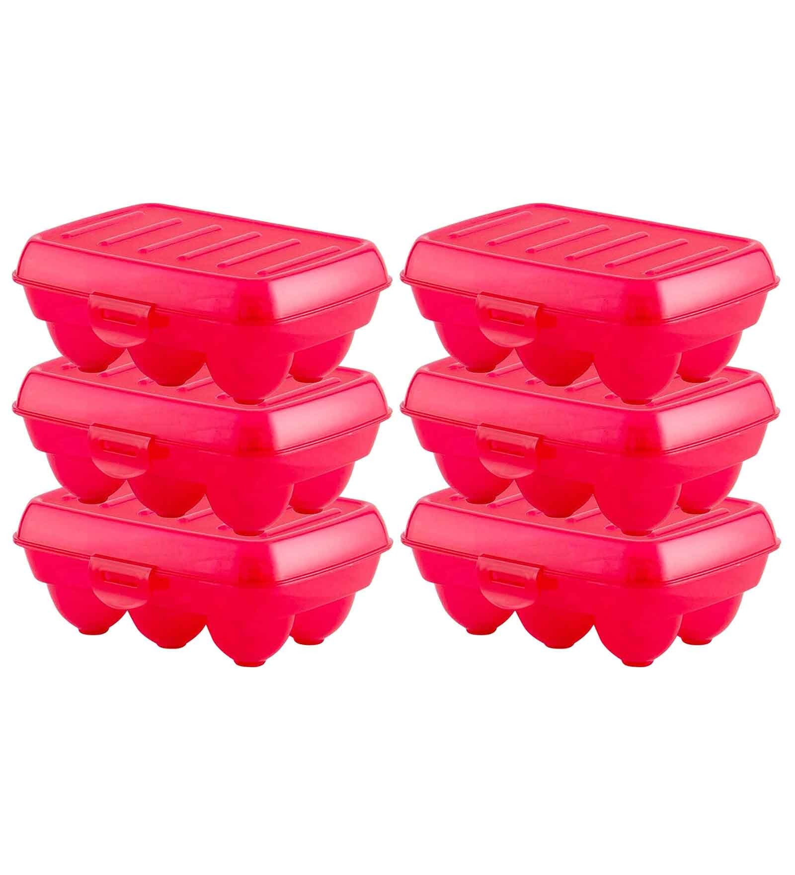 Buy Portable 6 Eggs Pink Plastic Set Of 6 Egg Trays At 50 Off By Kuber Industries Pepperfry 1833