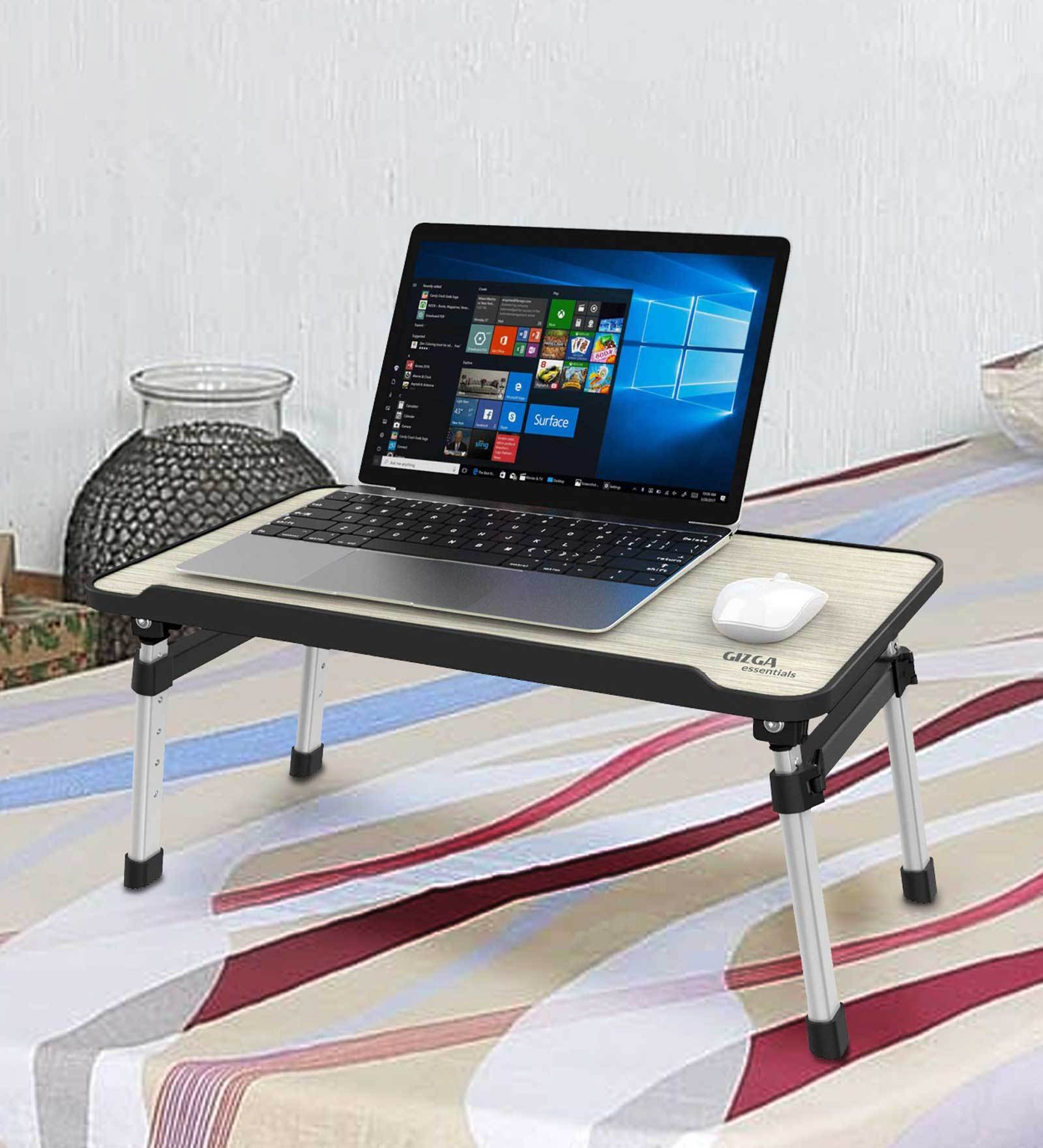 Buy Portable Laptop Table in Black Colour by Gizga Essentials Online