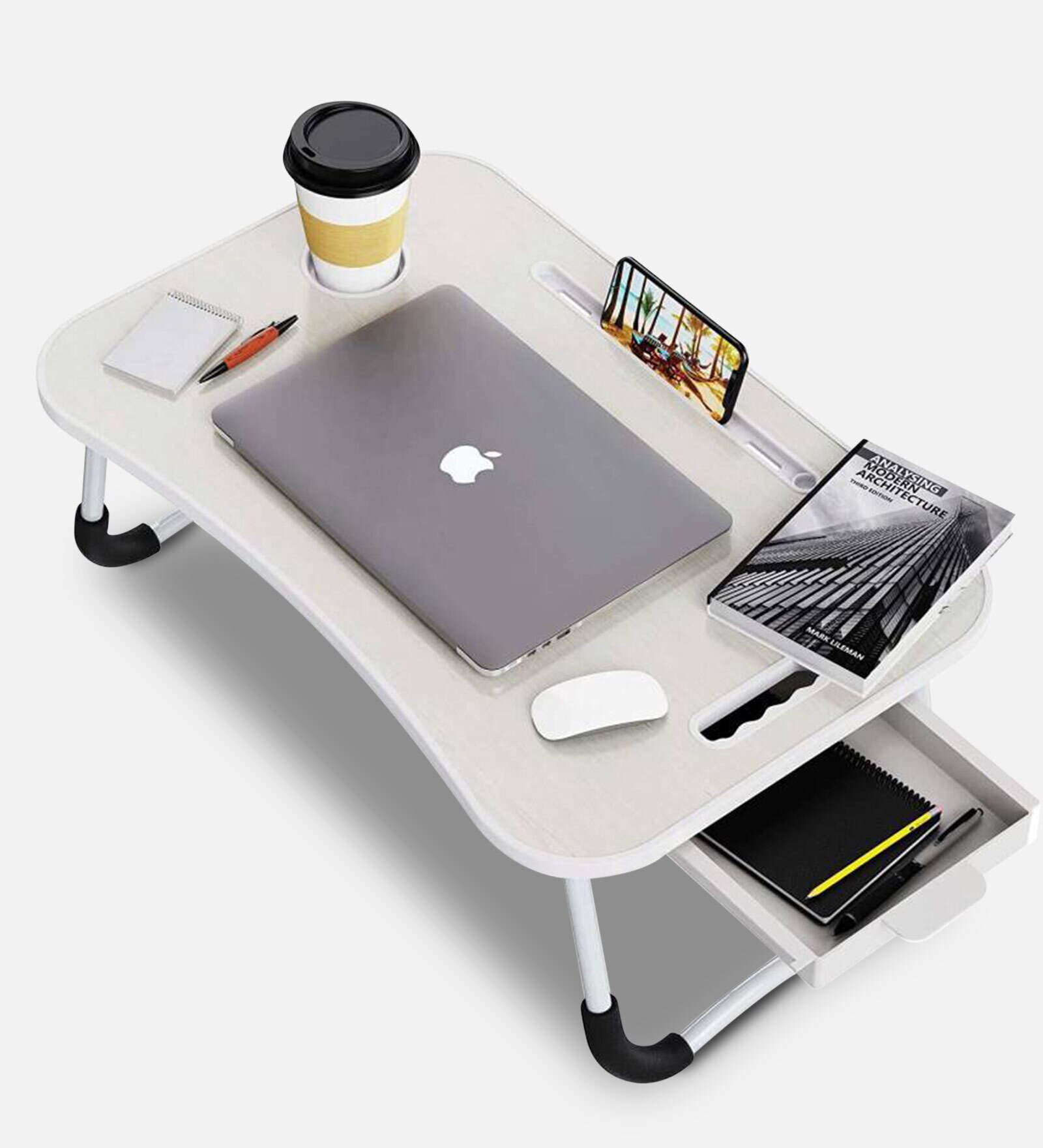 Buy Portable Laptop Table in White Colour by StarAndDaisy Online