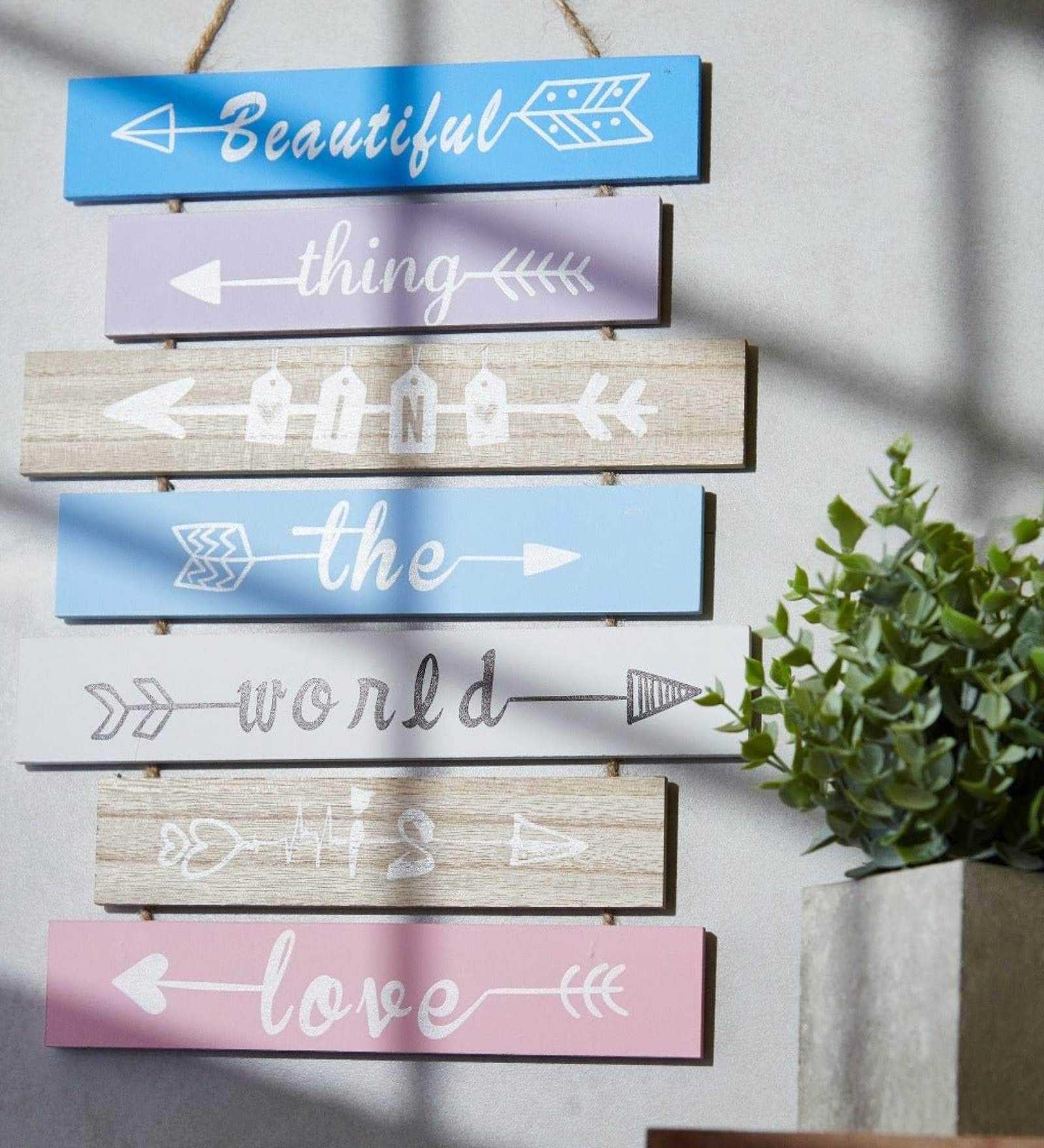 Beauty Full Thing In The World Positive Quotes Wall Hanging