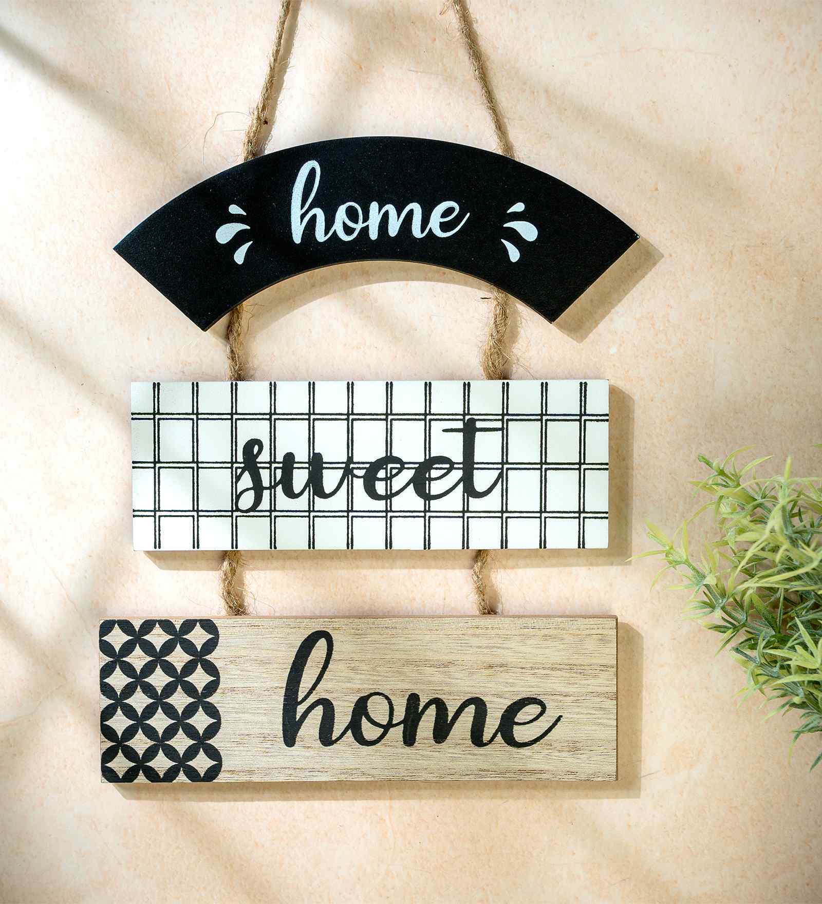 Home Sweet Home Positive Quotes Wall Hanging