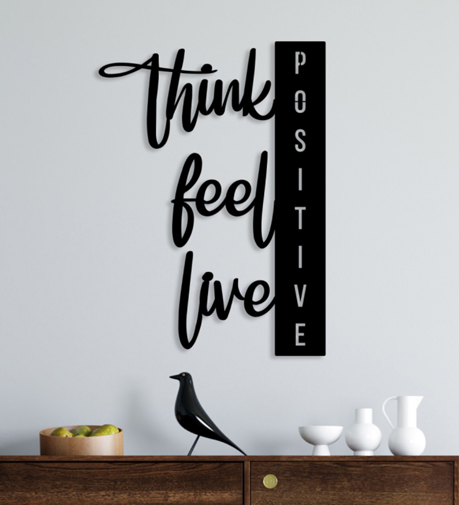 Positive Vibes Metal Wall Art