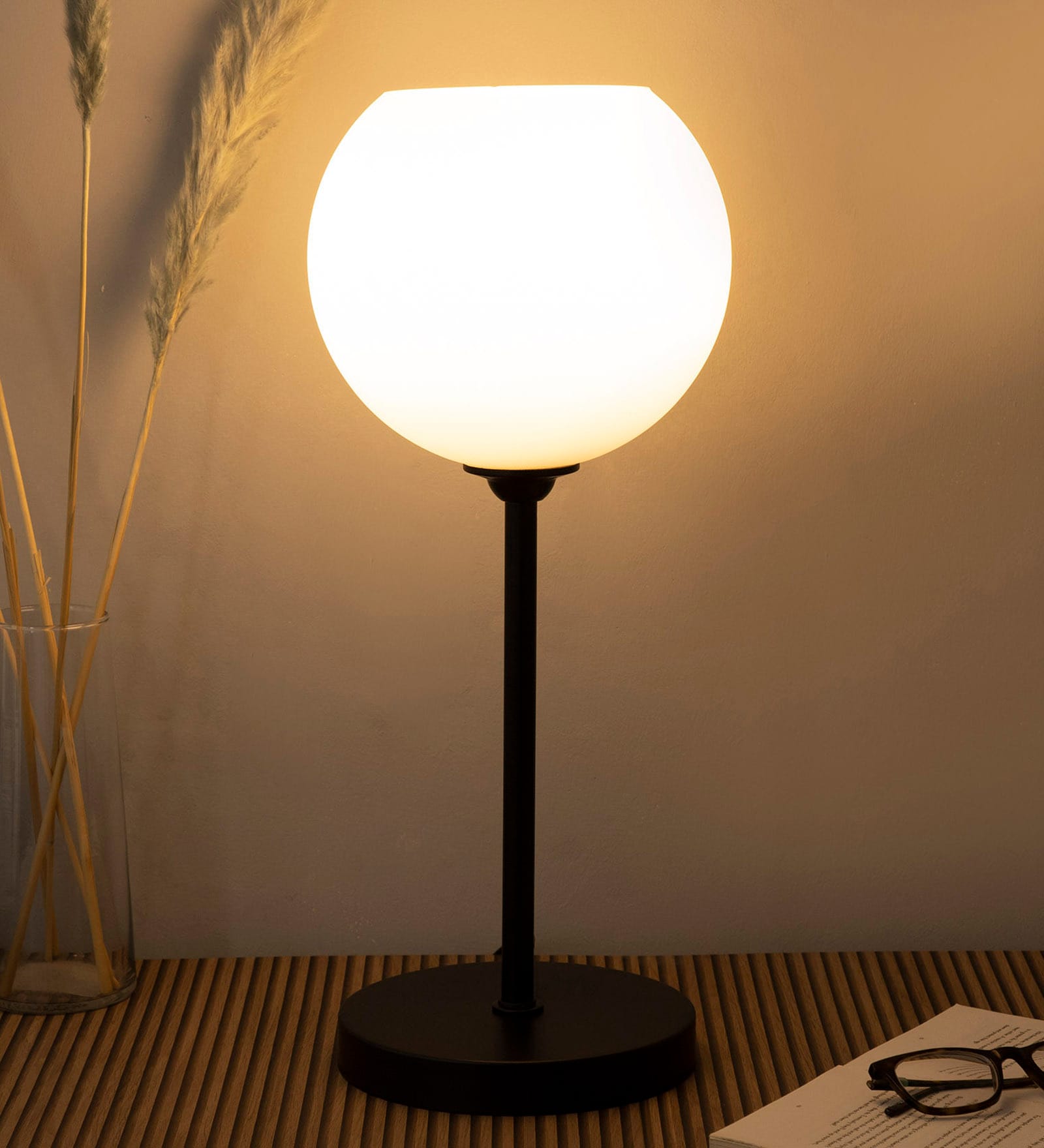 Possini Euro Black Metal Table Lamp