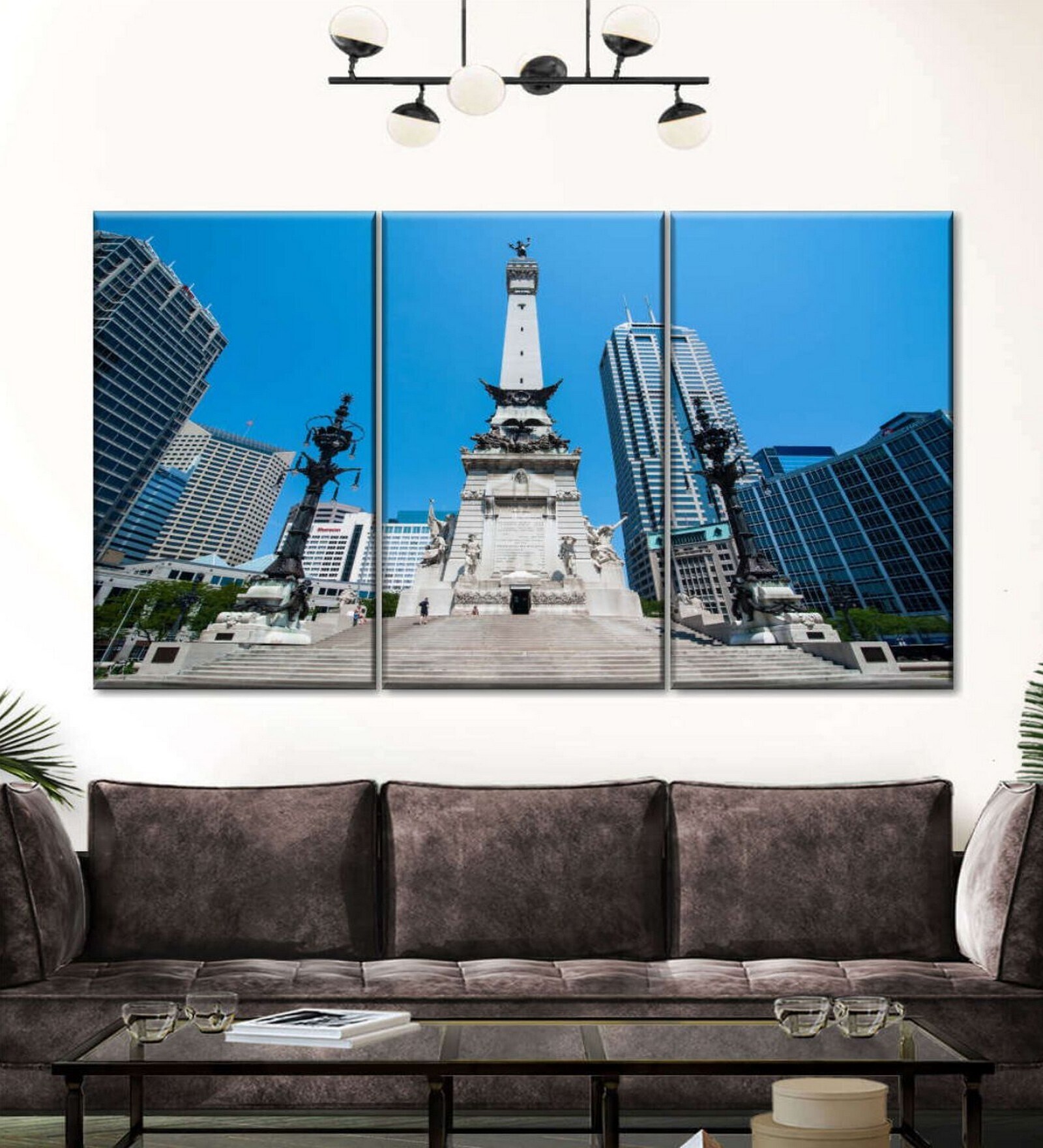 Blue White Soldiers Sailors Indianapolis Painting Wall Art Panels ( Set Of 3)