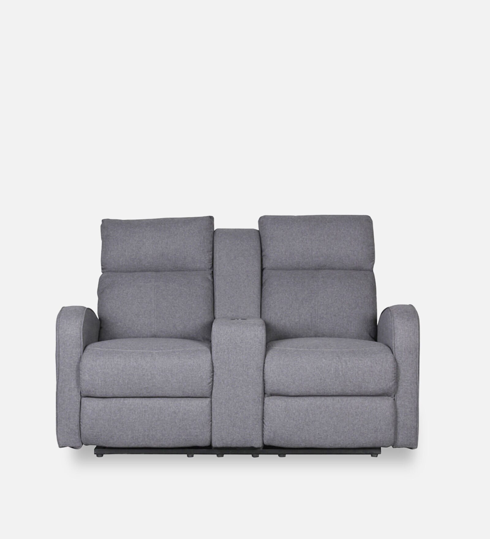 Potenza Velvet Manual 2 Seater Recliner in Grey Colour