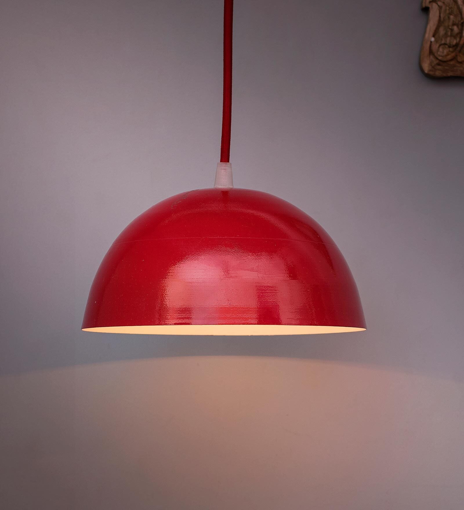 Potenza Red Metal Hanging Light
