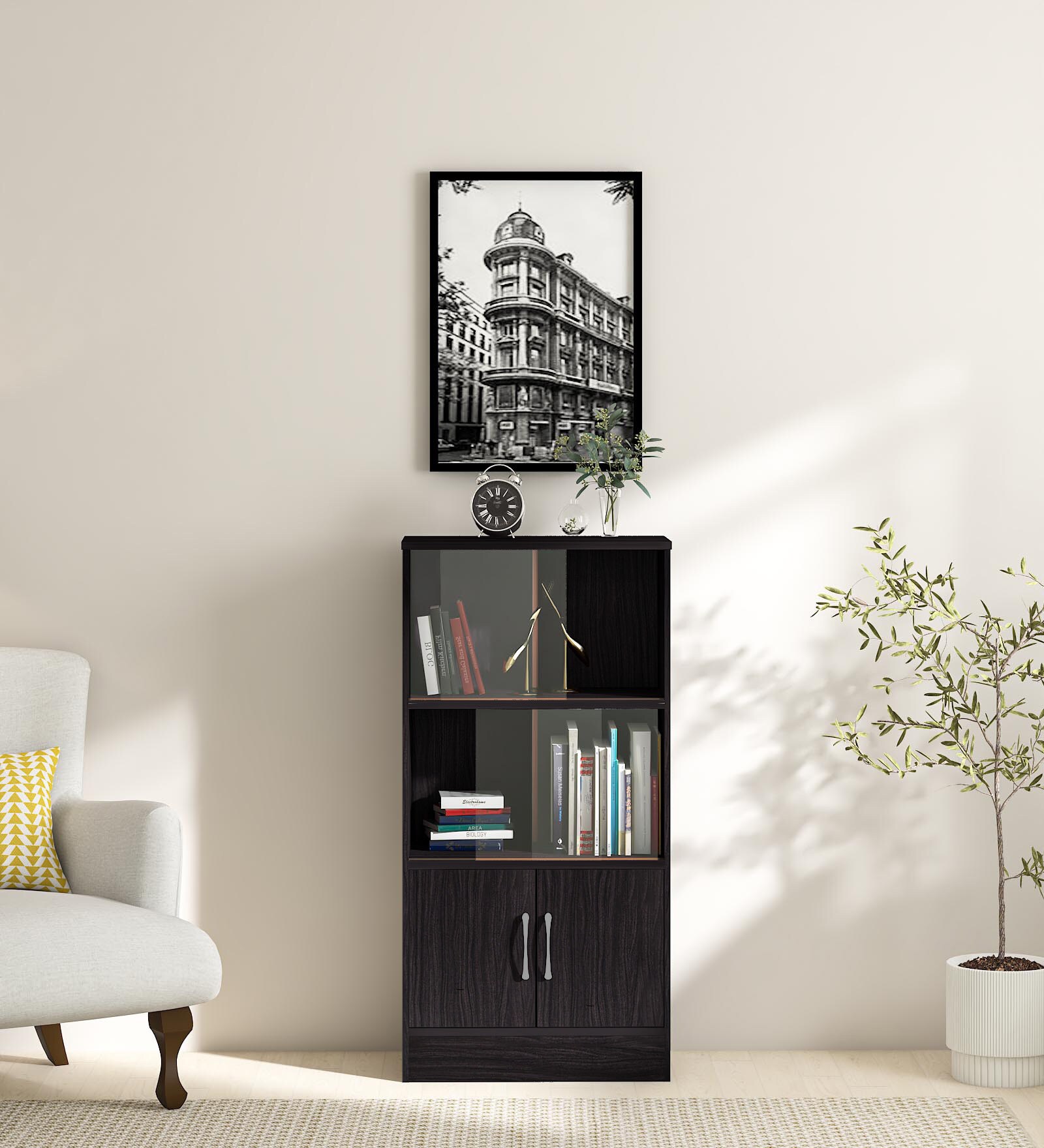 Potter 2 Tier Book Shelf in Wenge Finish