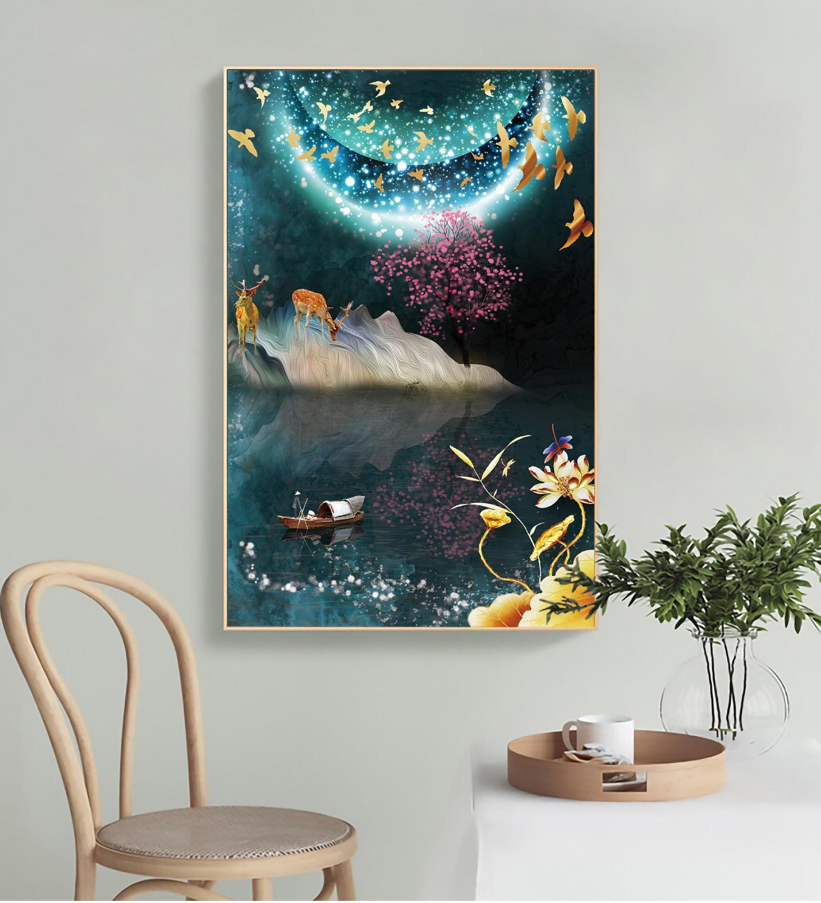 Power The Spring Multicolour Synthetic Wood Wall Art