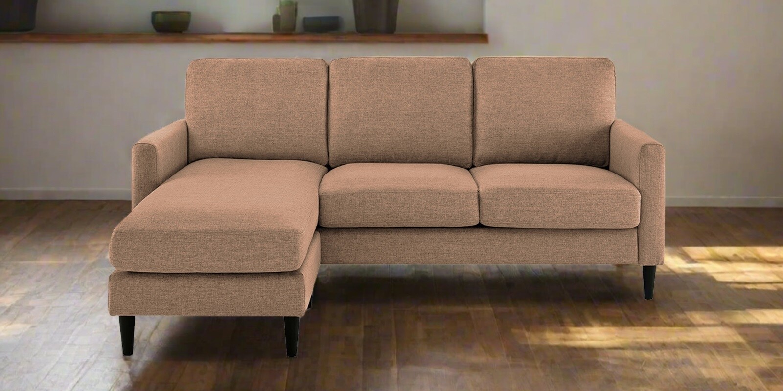 Pora RHS 4 Seater Sectional Sofa In Cosmic Beige Colour