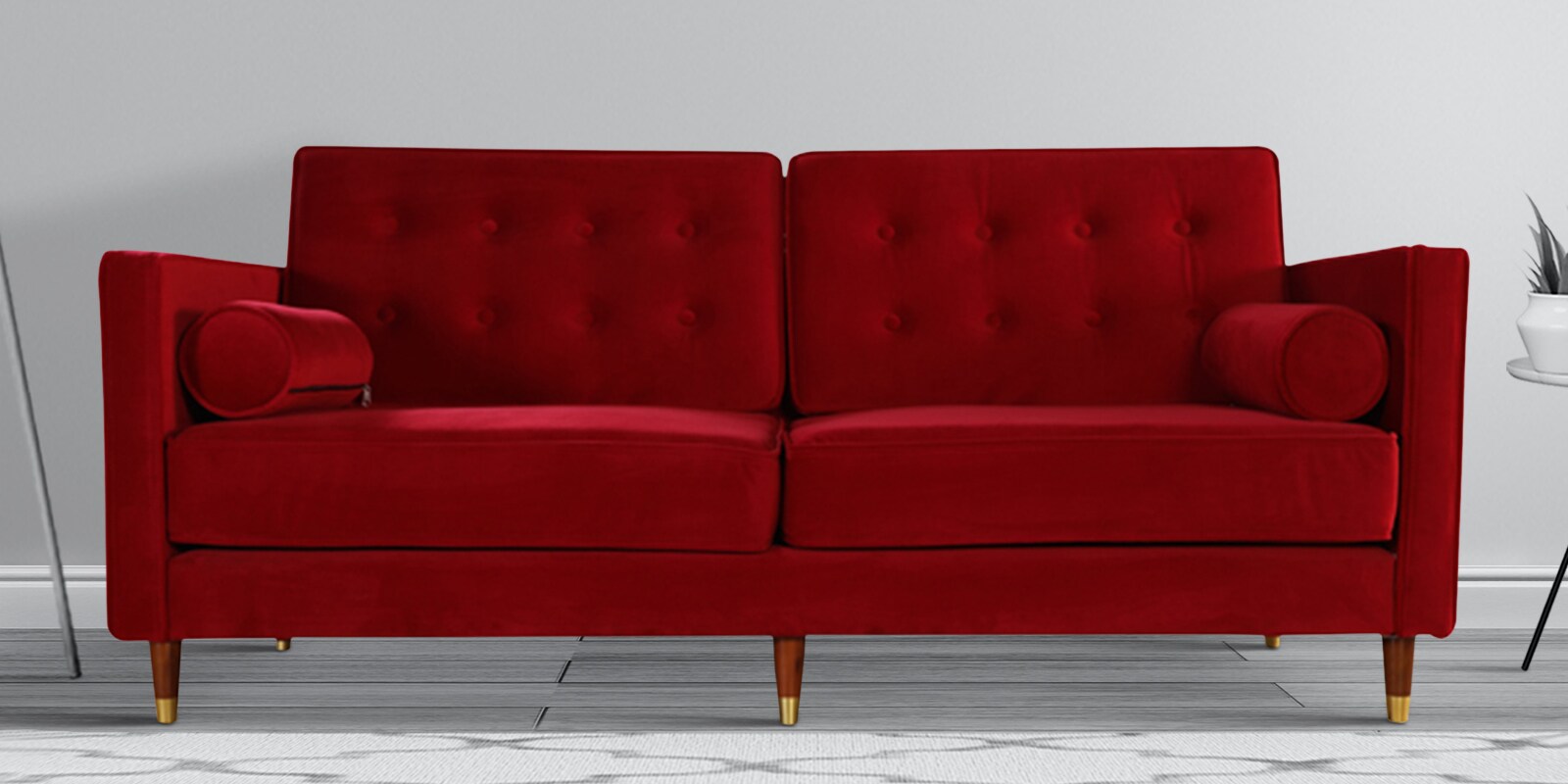 Porto 3 Seater Sofa In Red Colour
