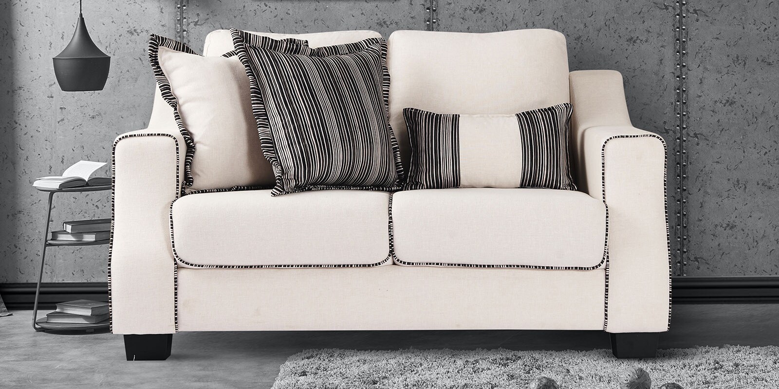 Buy Portsmouth 2 seater Sofa in Ivory Colour at 21 OFF by Urban Living