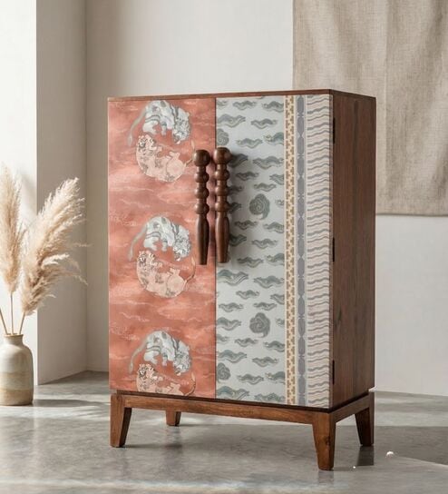 Pod 2 Door Cabinet in Mango Wood Finish