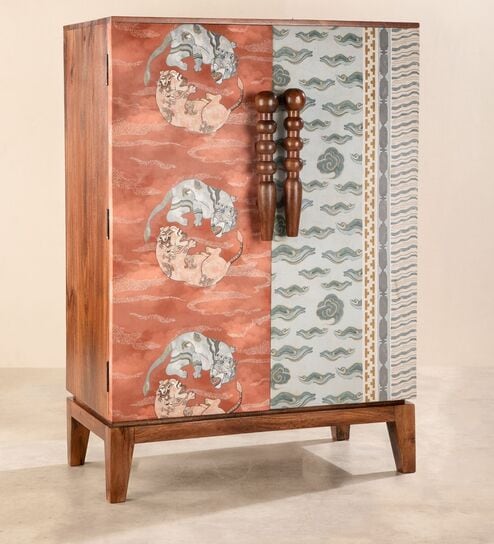 Pod 2 Door Cabinet in Mango Wood Finish