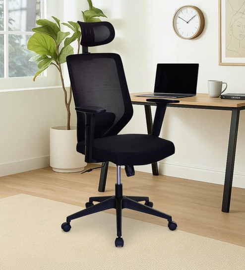 Poise High Back Office Chair In Black Colour
