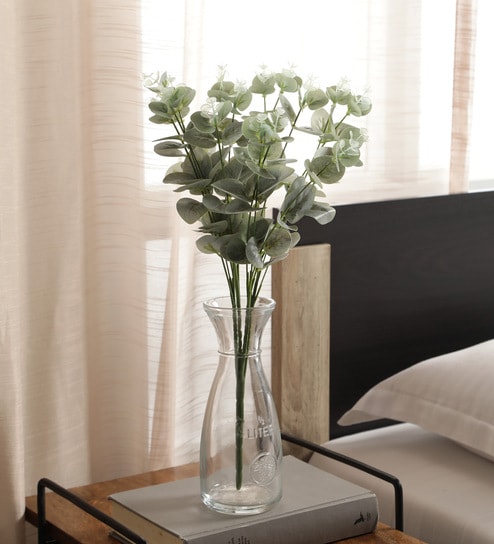 Fabric Frosted Eucalyptus Artificial Plants