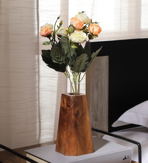 Peach Fabric Peach Stunning Rose Artificial Flowers