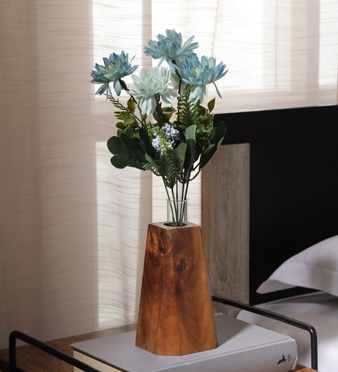 Blue Fabric Gerbera Flower Artificial Flowers