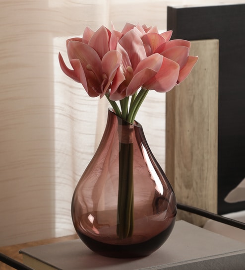 Pink Polyester Radiant Orchid Artificial Flowers