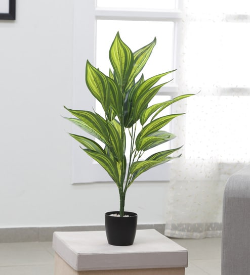 Polyester Dracaena Artificial Plant Without Pot by Arick Decor