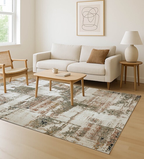 Green Polypropylene Abstract Machine Made 17 X 24 Feet Carpet