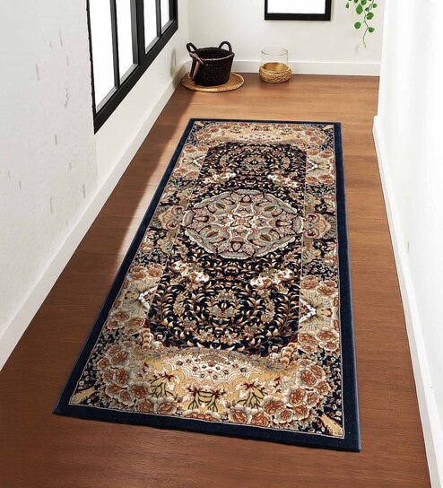 Blue Polypropylene Antistatic 2 X 5 Feet Runner With Cotton Backing