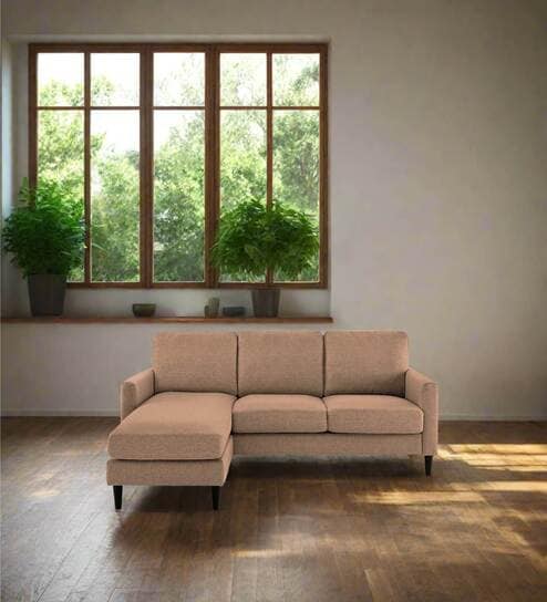 Pora RHS 4 Seater Sectional Sofa In Cosmic Beige Colour