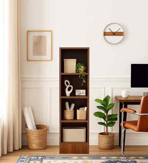 Portland Bookshelf In Planked Oak Dark Finish