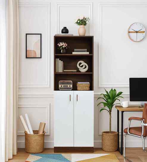 Portland Bookshelf in Ceramic White Finish