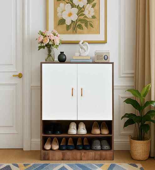 Portland Shoe Cabinet L In Dusky Basalt With Ceramic White Finish
