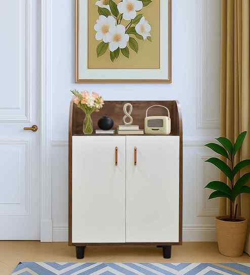 Portland Shoe Cabinet In Dusky Basalt With Ceramic White Finish