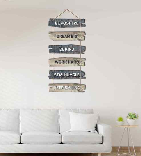 Positive Quotes Wooden Wall Hanging