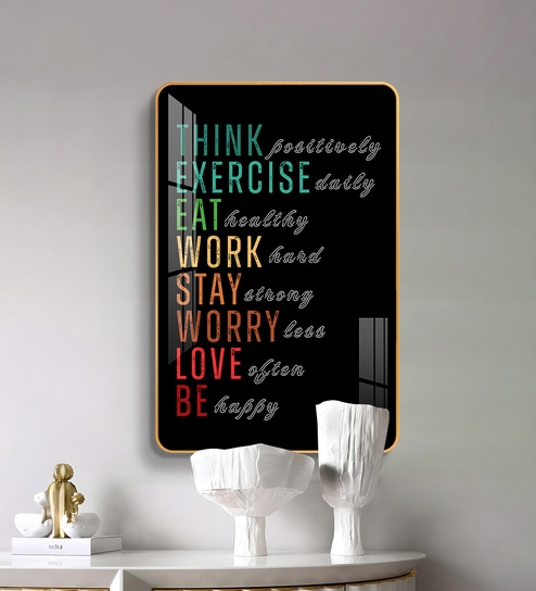 Positive Vibes MDF Wood Acrylic Wall Art