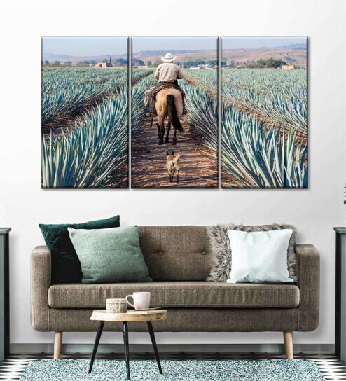 Inspecting Agave Plantation Panels Frame ( Set Of 3)