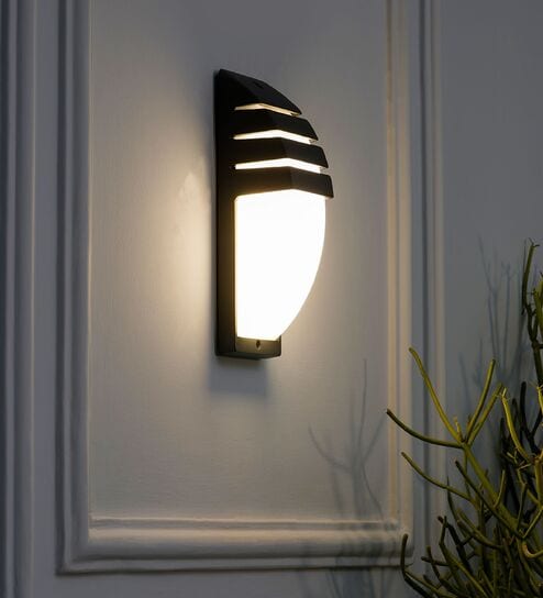 Pozza Grey Outdoor LED Wall Light