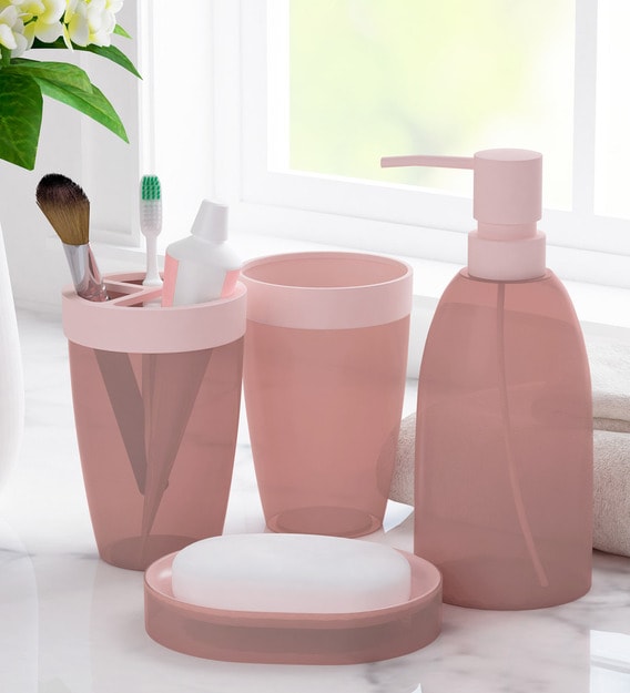 peach bathroom set