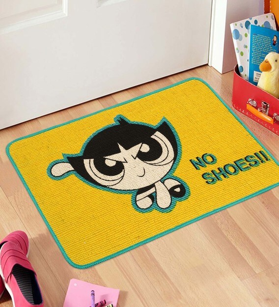 Buy Powerpuff Girls Anti Skid Door Mat In Yellow 40 X 60 Cm By Saral Home Online Kids Floor Mats Kids Furniture Kids Furniture Pepperfry Product