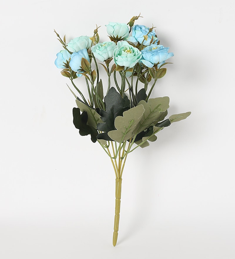 Buy Blue Fabric Stunning Rose Artificial Flowers Online Artificial