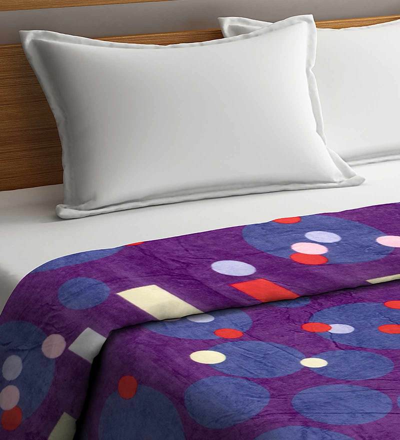 Buy Multicolour Polyester 230 GSM Double Bed Ac Room Blanket By Neudis