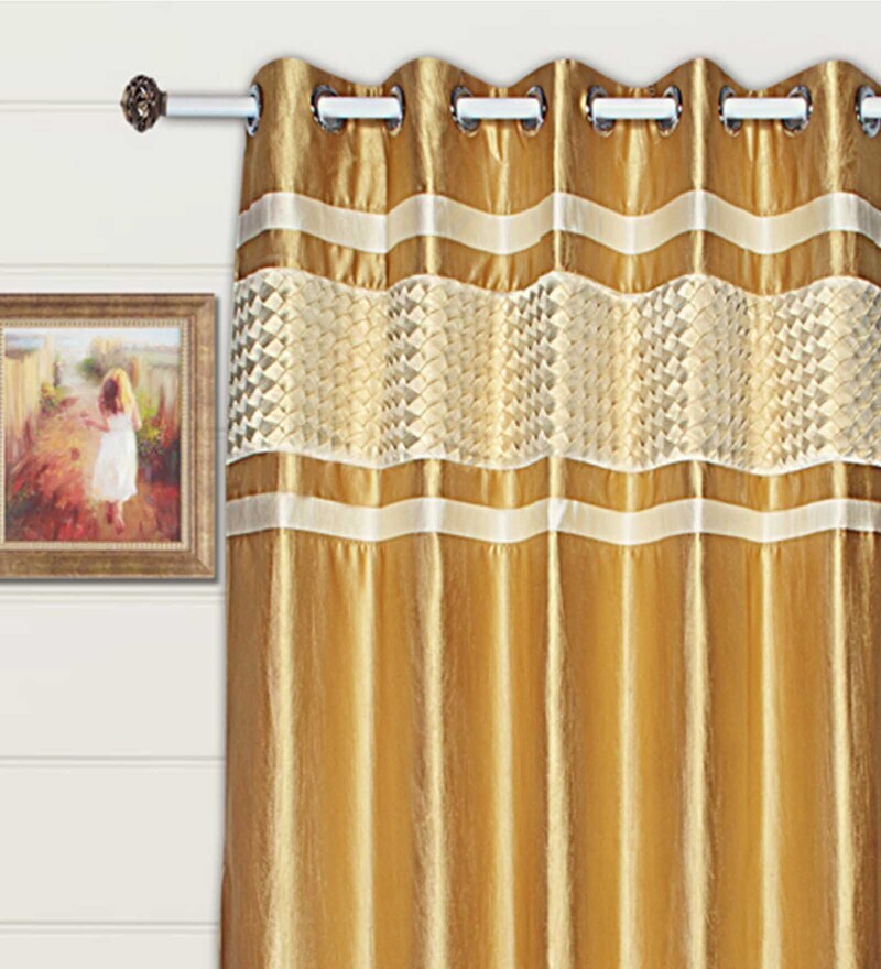 golden color curtains