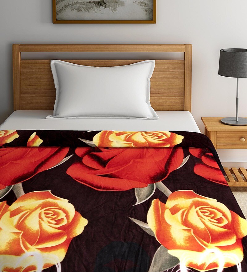 Buy Red Polyester 210 GSM Single Bed Ac Room Blanket By Neudis Online