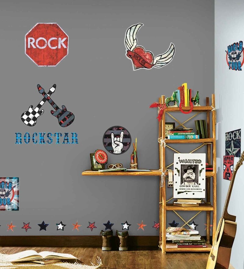 Buy Polyvinyl Chloride Red Floral Wall Sticker By Asian Paints Online ...