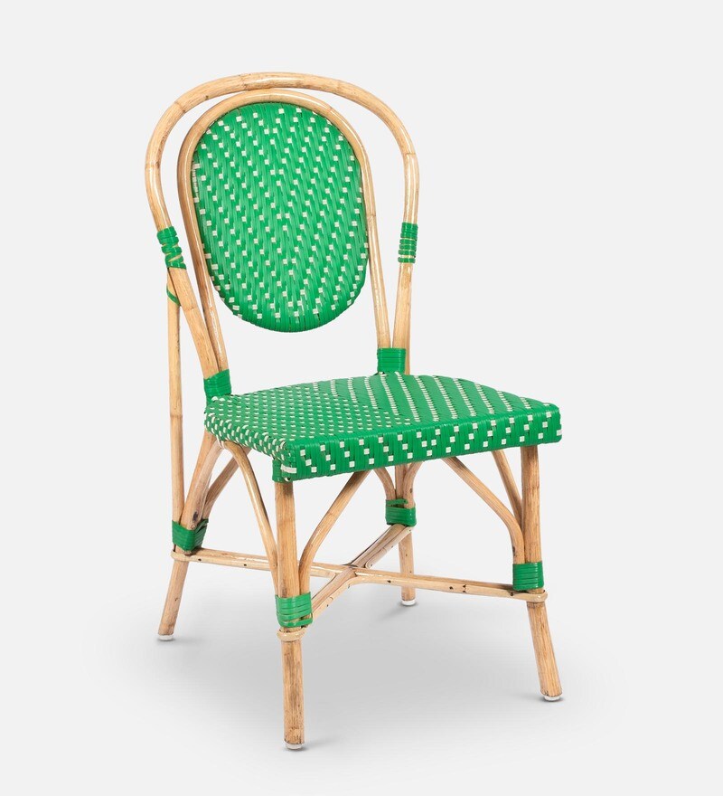 green cane chair