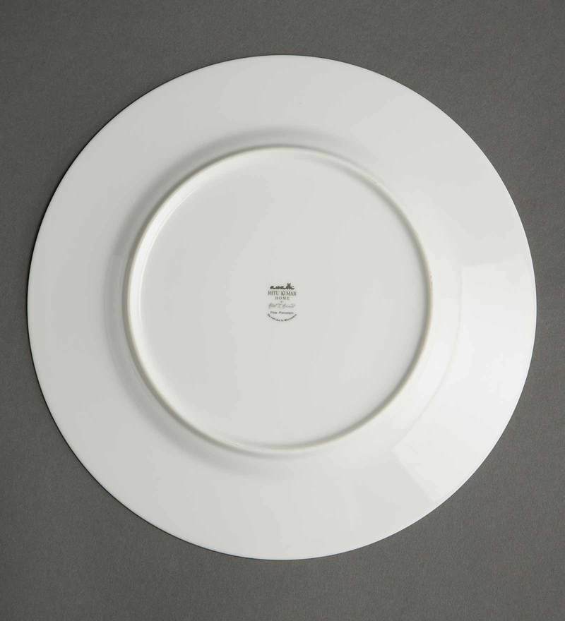 Buy Black Porcelain Dinner Plate by Ritu Kumar Home Online Dinner