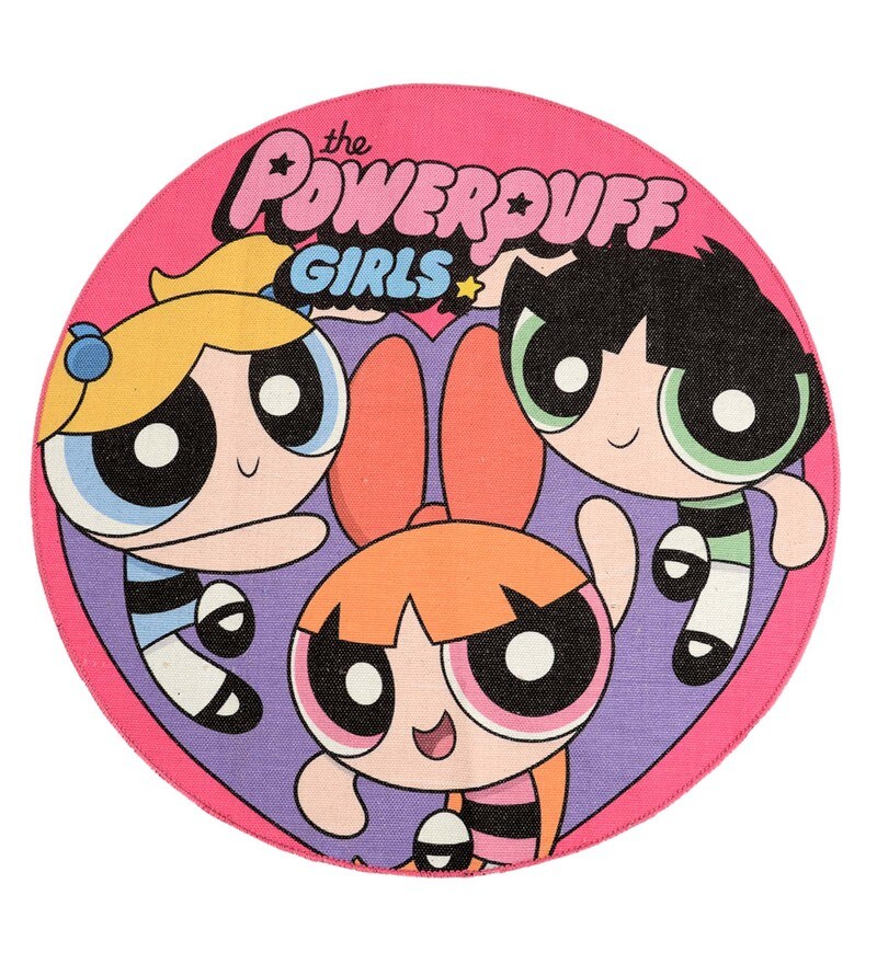 Buy Powerpuff Girls Rug in Pink 50 x 70 cm by Saral Home Online Kids Floor Mats Kids
